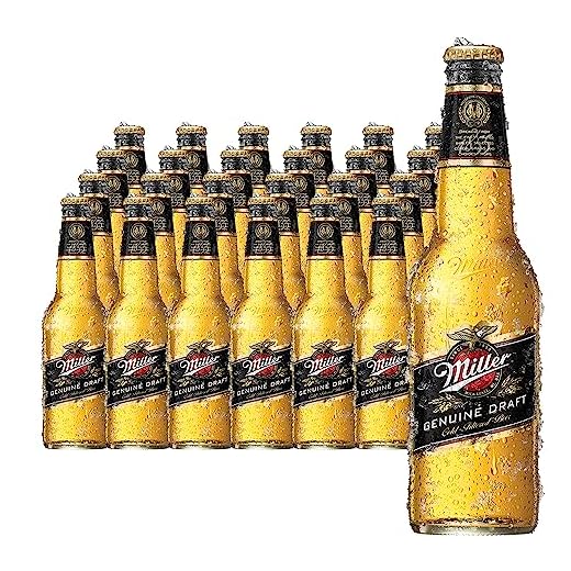 Miller Genuine Draft - Cereveza estilo Lager norteamericana- Alc. 4,7% Vol. - Caja de 24 botellas de 330 ml - Total: 7920 ml