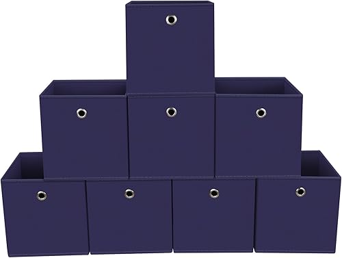 Cubo de almacenamiento de tela, cubos plegables de 11 pulgadas con asa, organizadores de armario y almacenamiento, para el hogar, dormitorio, ropa,