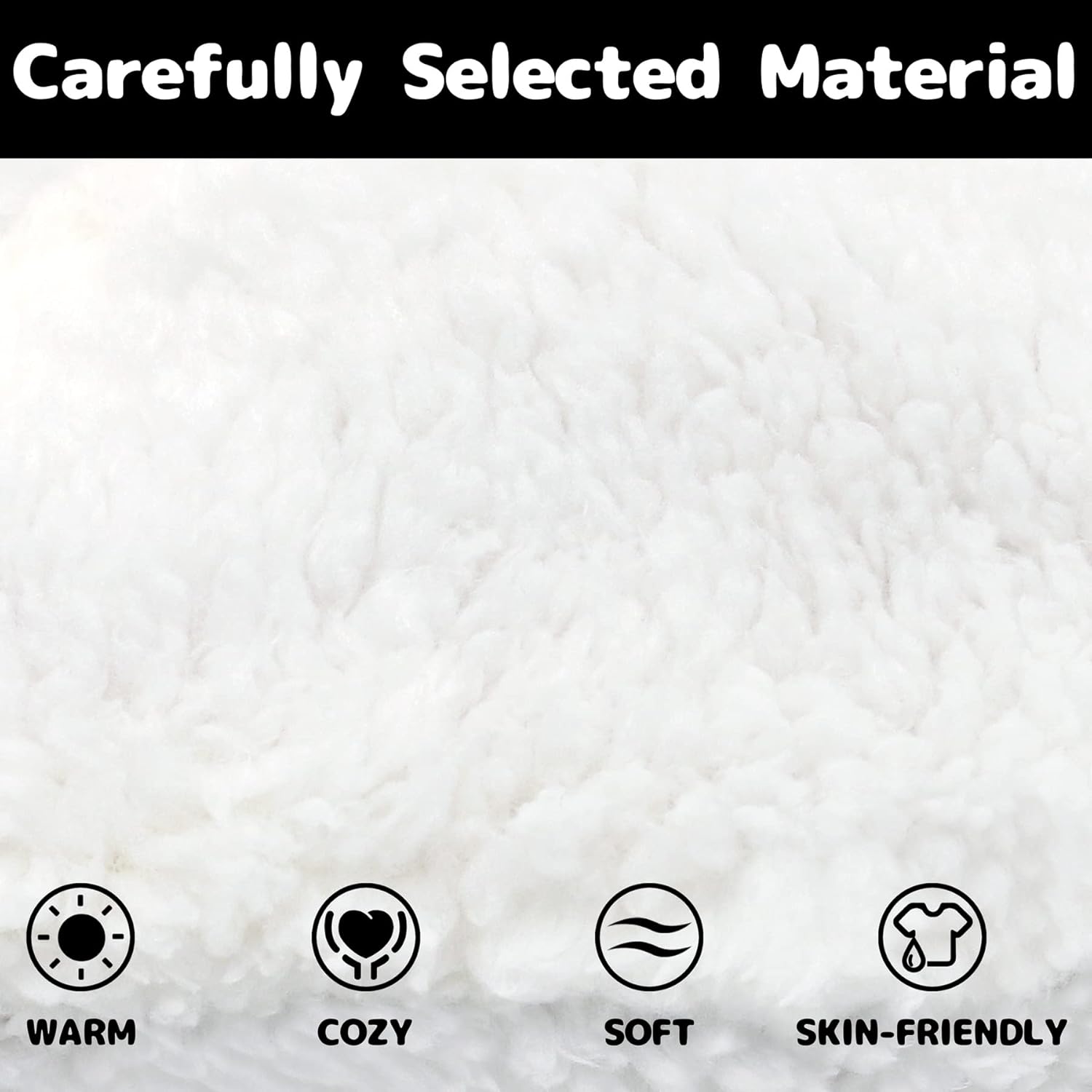 Baby Winter Hat Sherpa Toddler Boy Trapper Hats and Mittens Set Warm Fleece Infant Beanie Gloves - Image 6