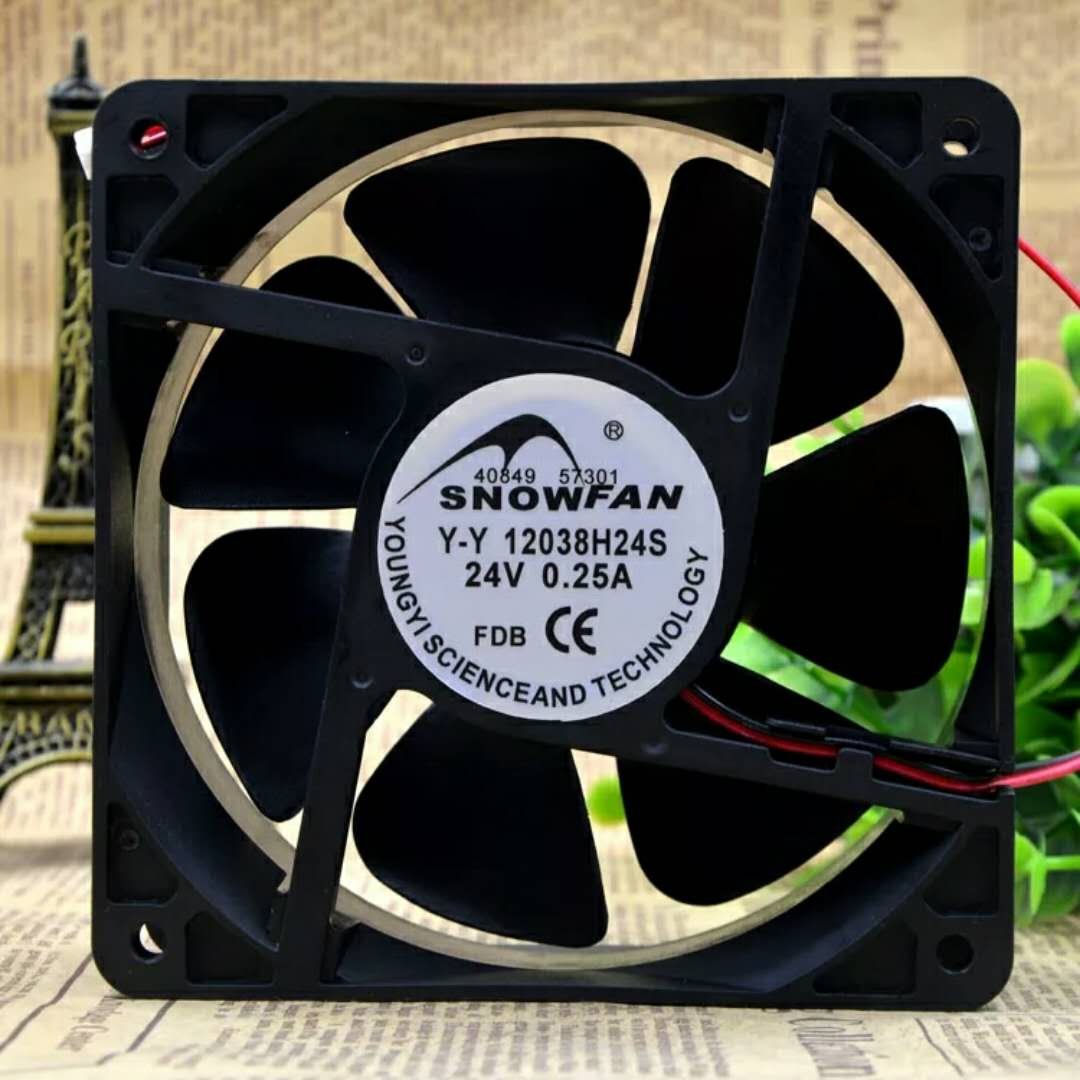 For SNOWFAN YY12038H24S 12CM 12038 24V 0.25A DC Fan Industrial Cooling Fan