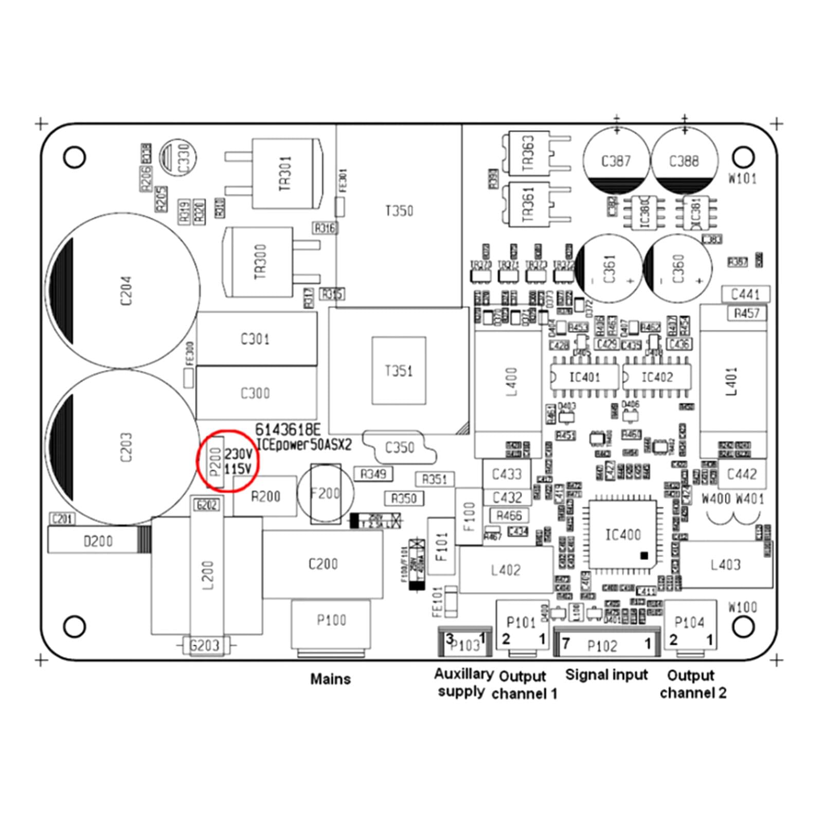 ICE50ASX2 - Amplificatore di potenza stereo digitale da 170 W, scheda HiFi, modulo amplificatore monocanale, suono silenzioso