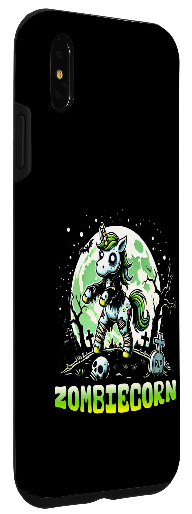 iPhone XS Max Halloween Zombiecorn Cute Zombie Unicorn Skeleton Case - Image 3