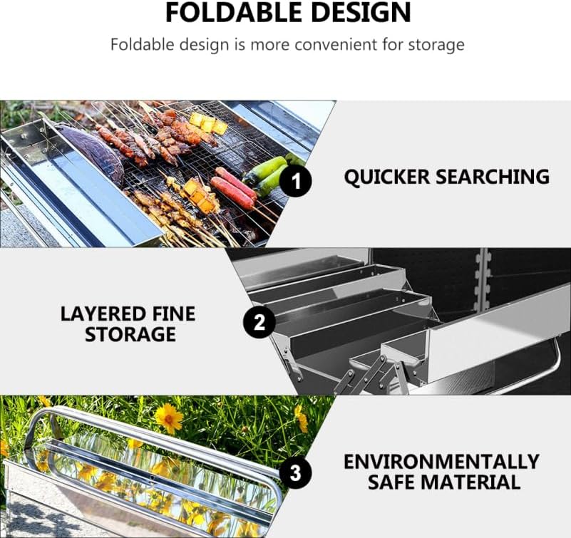 Miniatura 5 de Caja de herramientas de acero inoxidable Caja de herramientas Maleta de almacenamiento Herramientas Maleta Almacenamiento multiusos Almacenamiento