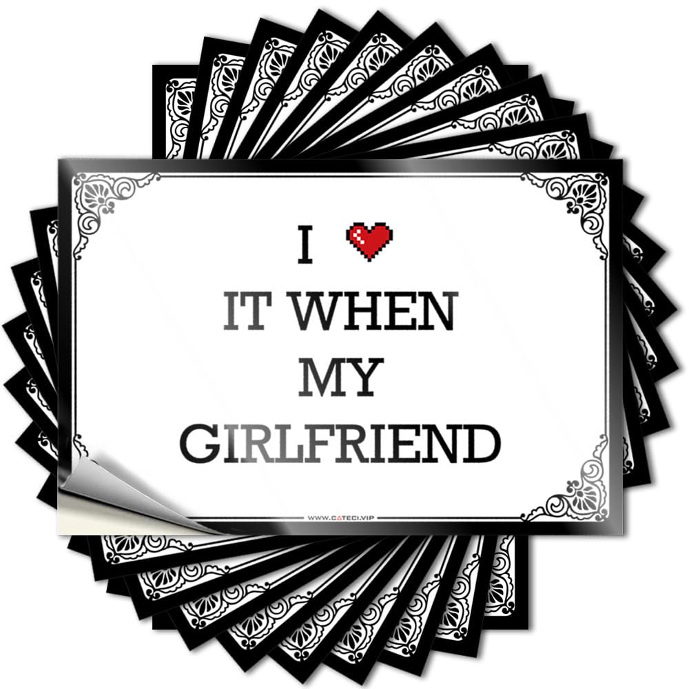 Decals Bathroom Gifts Custom Stickers, Cover Waterproof I Love It When My Girlfriend for Hydro Flask | New Vinyl Decals for Dart Holiday Gift(8X12CM)