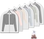 36" Sacs de costume pour femmes, Sacs pour vêtements pour vêtements suspendus, Sac en plastique pour rangement, Sac de housse avec fermeture éclair pour manteau court, Vestes, Chemises 24"x36"/ 12 Boîte (24" x 36" 12Pack)