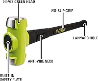 Vista 2 de Wilton B.A.S.H Martillo de trineo de 24 pulgadas, cabeza de 10 libras (21024)