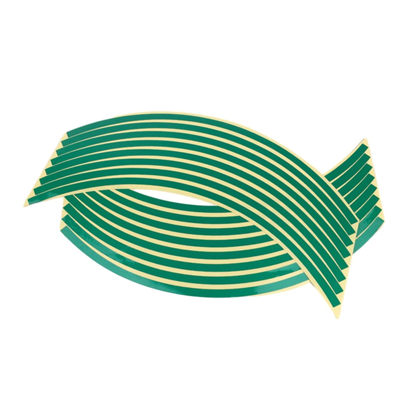 Hub Decals Rim Motorcycle Wheel Rim Reflective Stickers Bicycle Decal Car Hub Reflect Strip Stripe Tape(Green)