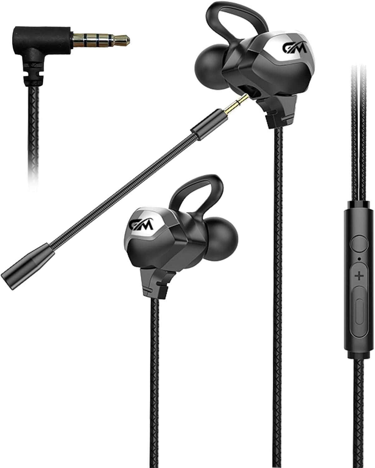 Yihou Gaming Earbuds with Mic Wired Earphones in Ear Gaming Headphones Headset Ear Buds for Xbox, PS5, PS4, PC & Mobile with 3.5mm - Black