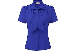 Camisa azul de oficina de verano de manga corta con botones y rayas BP573
