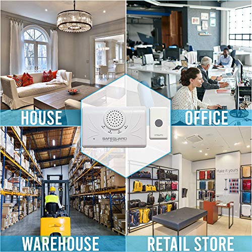 Safeguard Supply Extra Loud Doorbell- 120Db Door Buzzer For Business Entry - Unique Loud Wireless Doorbell For Noisy Or Large Areas - One Door Buzzer Entry System Kit Provides Complete Coverage #TOP5