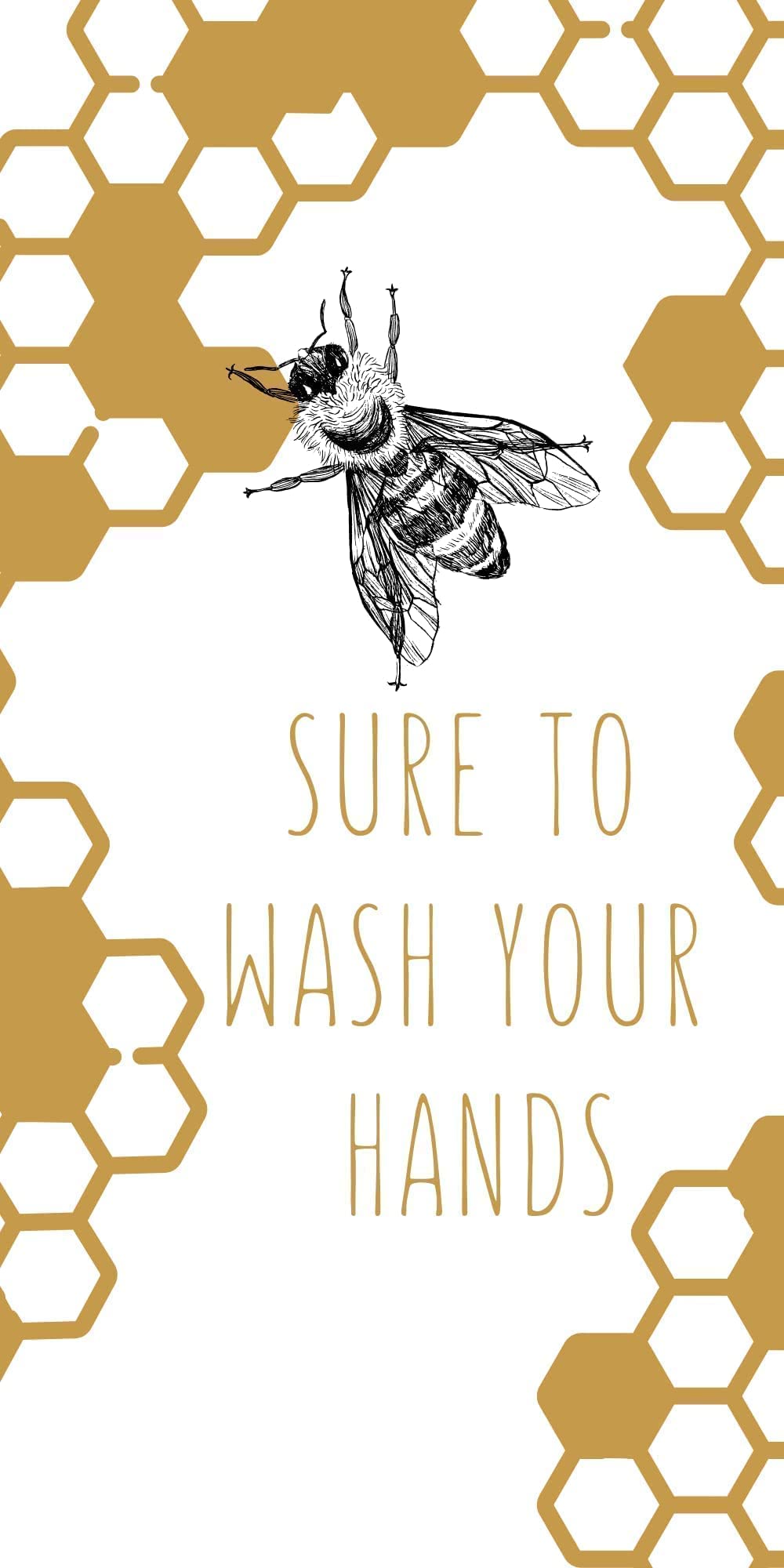 "Bee Sure to Wash Your Hands" -Puny & Stylish Disposable Guest Hand Towels 30ct