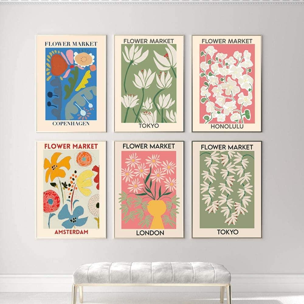 Amazon.co.jp: 花市場ロンドン東京コペンハーゲンポスターPoster