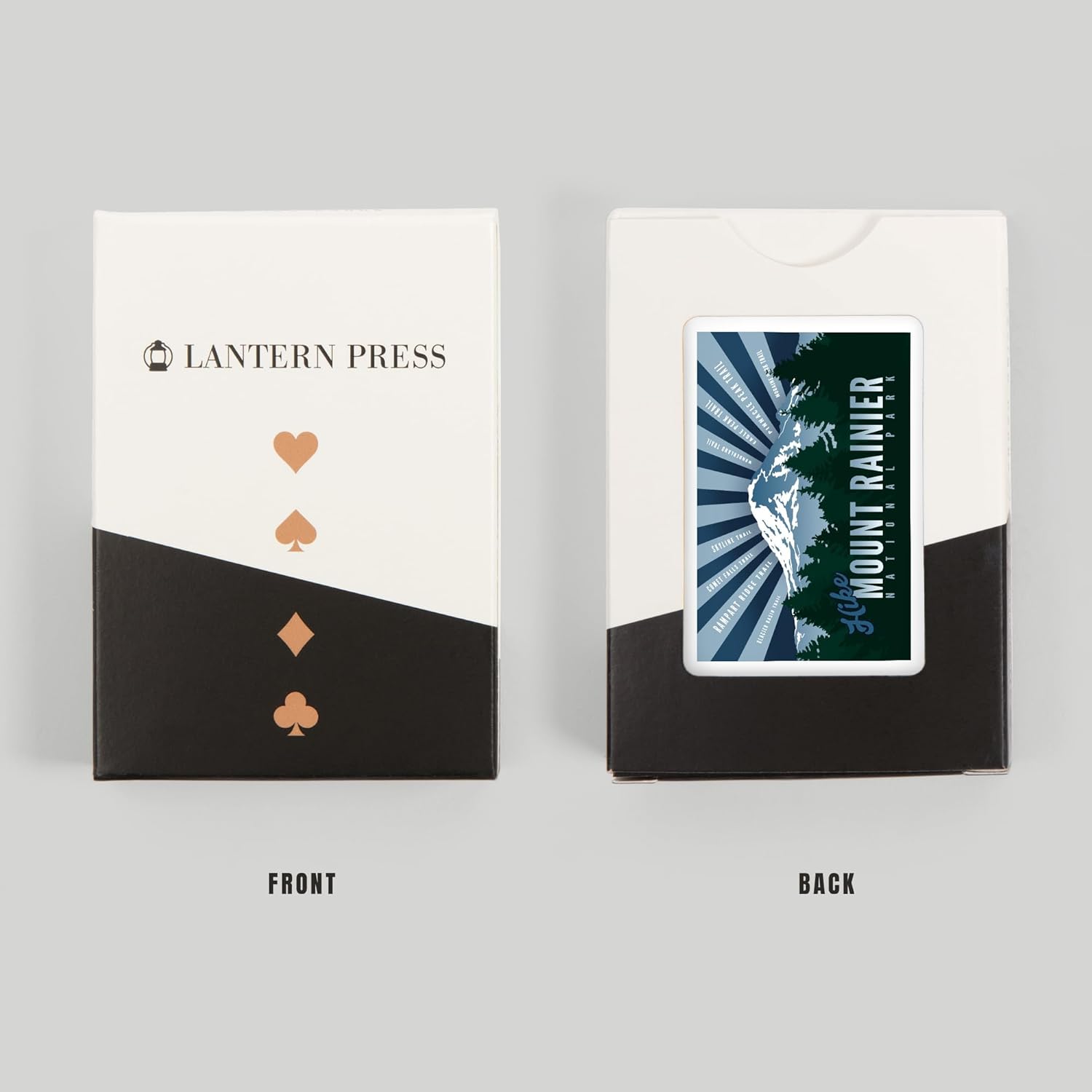 Lantern Press Hike Mt. Rainier, 52 Playing Cards for Adults, Poker Size Card Deck