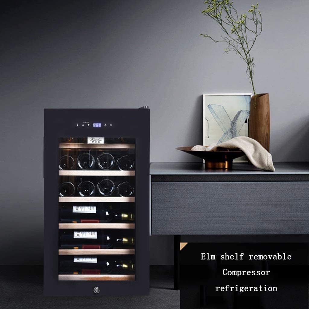 Wine Cabinet Built-in Household Mini Electronic Wine Cabinet Ice Bar Refrigerated Freezer Wine Cooler,Black-65 * 49.5 * 26cm