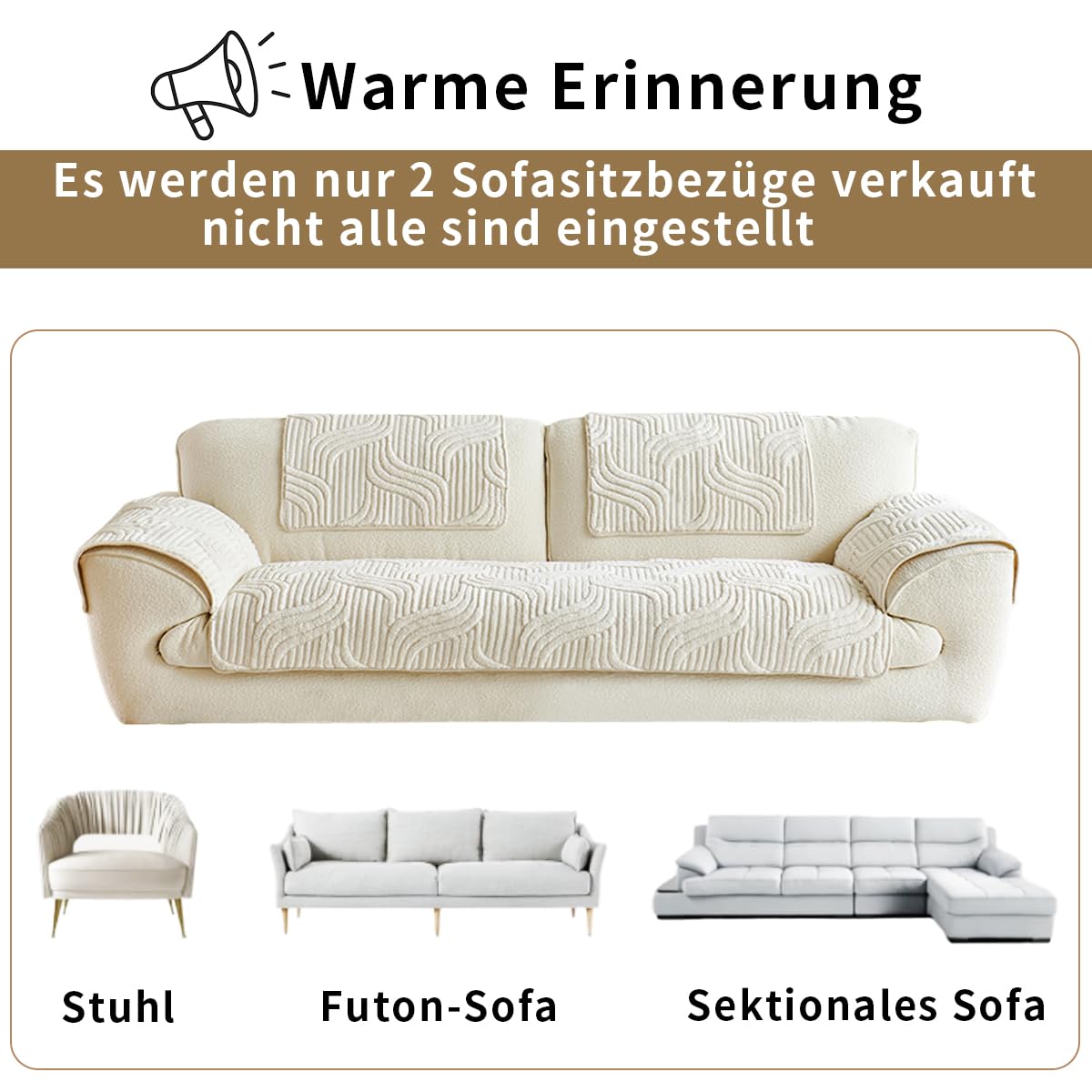 2 Stück Sofabezug Rutschfester Sofa üBerzug 1 2 3 4-Sitzer-Couch üBerzugfüR Sektionssofas Waschbarer L-förmige Möbelbezug zum Schutz des Sofas vor Kratzern (Leichter Kaffee, 90x160cm und 90x210cm)
