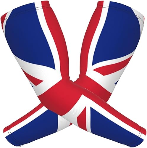 Unisex Lightweight Cooling Arm Sleeves United Kingdom Uk Flag Compression Warmer Cover For Outdoor Activity