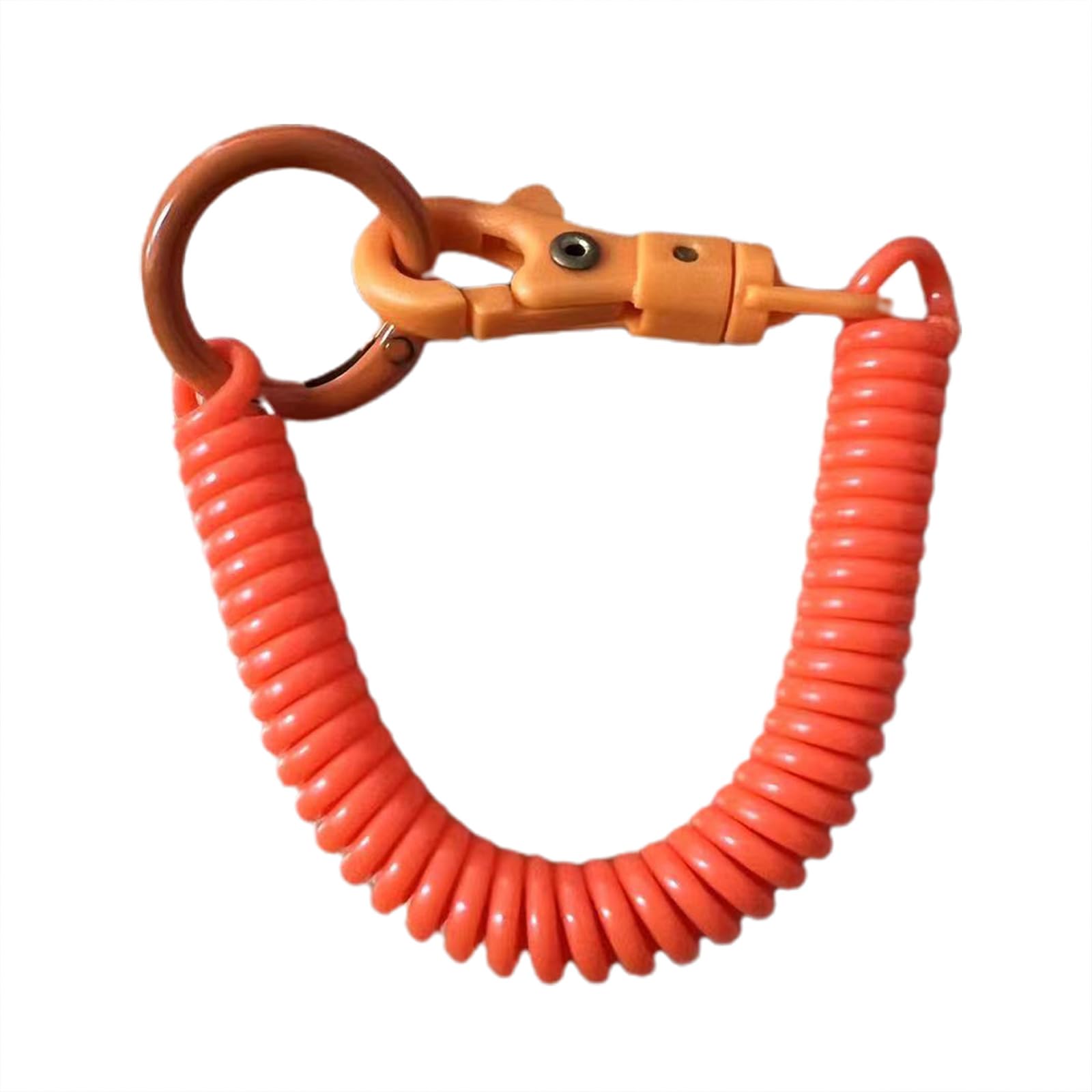 Taxinyx Keychain Stretchy Spirals Keyring, Retractable Coil Spring Keychain Alloy Holder Colors Chain for Backpack