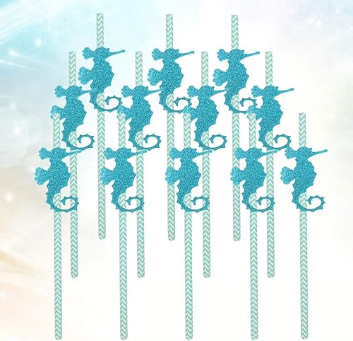 Miniatura 7 de 12 pajitas de fiesta de caballo de mar, pajitas creativas, suministros de fiesta para decoraciones de bebida, regalos de celebración de banquete de