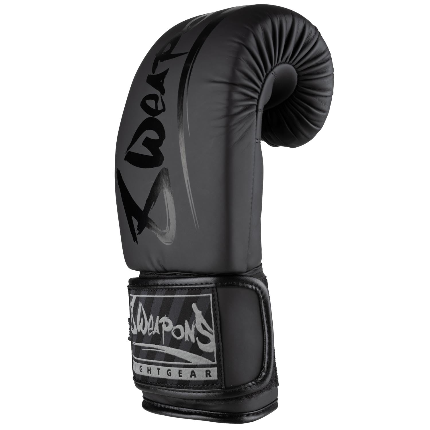 8 WEAPONS Boxhandschuhe Unlimited 2.0, Schwarz-matt, Boxhandschuhe für Training und Wettkampf, Kunstleder, Perfekte Dämpfung und stabile Nähte, Handschuhe für Muay Thai, K1, Boxen, MMA und Kickboxen
