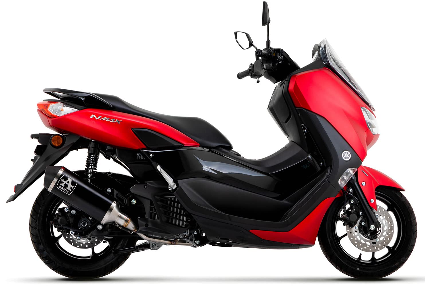 arrow 53545ANN tubo de escape completo + colectores homologado open urban aluminio negro negro compatible con yamaha nmax n-max 125 2024 mototopgun
