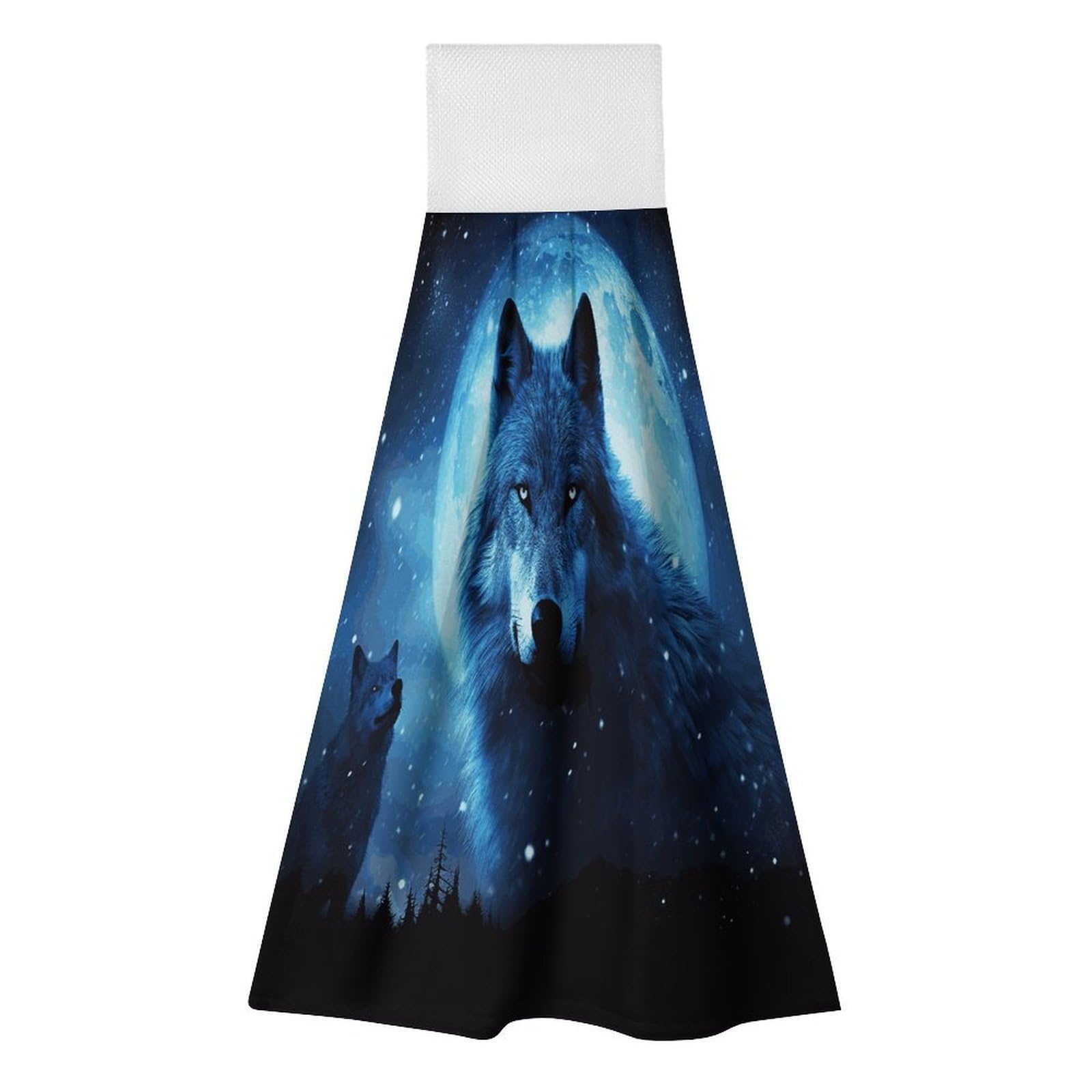 LZQPOEAS Wolfs Hand Towel Reusable Polyester Towel Quick Dry Microfiber Washcloths, Reusable Lint Free Cleaning Towels for Bathroom Kitchen Hotel Spa Home Daily Use