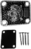 Electric Guitar Neck Backing Plate, Metal Joint Strength Connect Board for Tele Style and ST Guitar, 4-Hole Installation with Mounting Screws, Silver SilverB