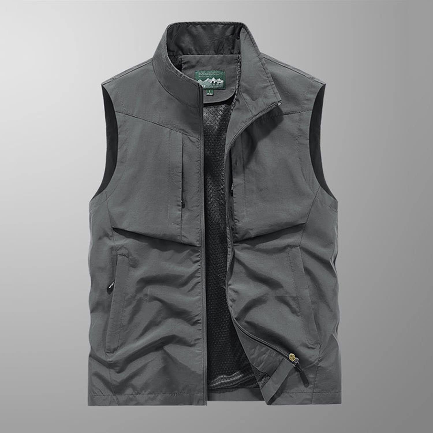 Chaleco Hombre Outdoor Sin Mangas Casual Chaqueta Multibolsillos Pesca Viajes Chaleco Primavera Y Otoño Chaleco Multifuncional