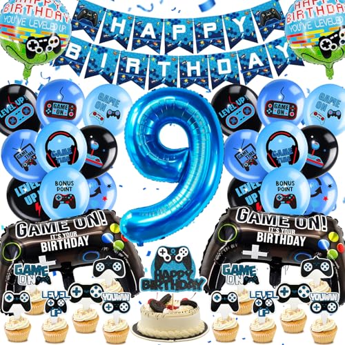 Ya en mundofriki.es: YianHien Videojuegos Decoración Cumpleaños 9 Años Niño, Globos Cumpleaños Set con Adornos de Pastel y Banner, XXL Globos de Aluminio Controlador de Juego, Niños Videojuegos Fiesta Temática Decoracion