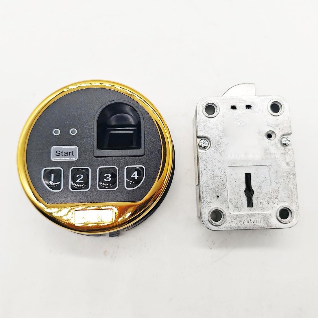 1 Set Circular Safe Fireproof Cabinet Fingerprint Combination Lock Delay Lock Blade Zinc Alloy