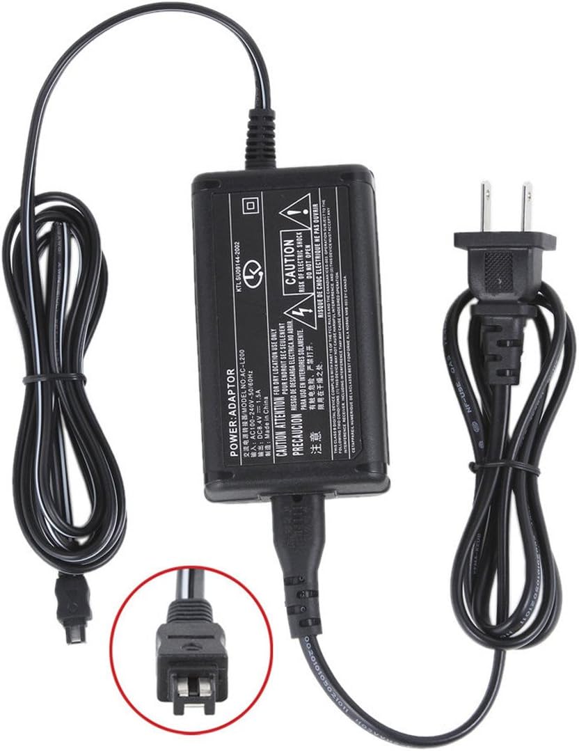 Replacement AC Adapter/Charger for Sony HandyCam DCR-DVD650 DCR-PJ6 DCR-SX22 DCRDVD650 Camcorder with USA Cord