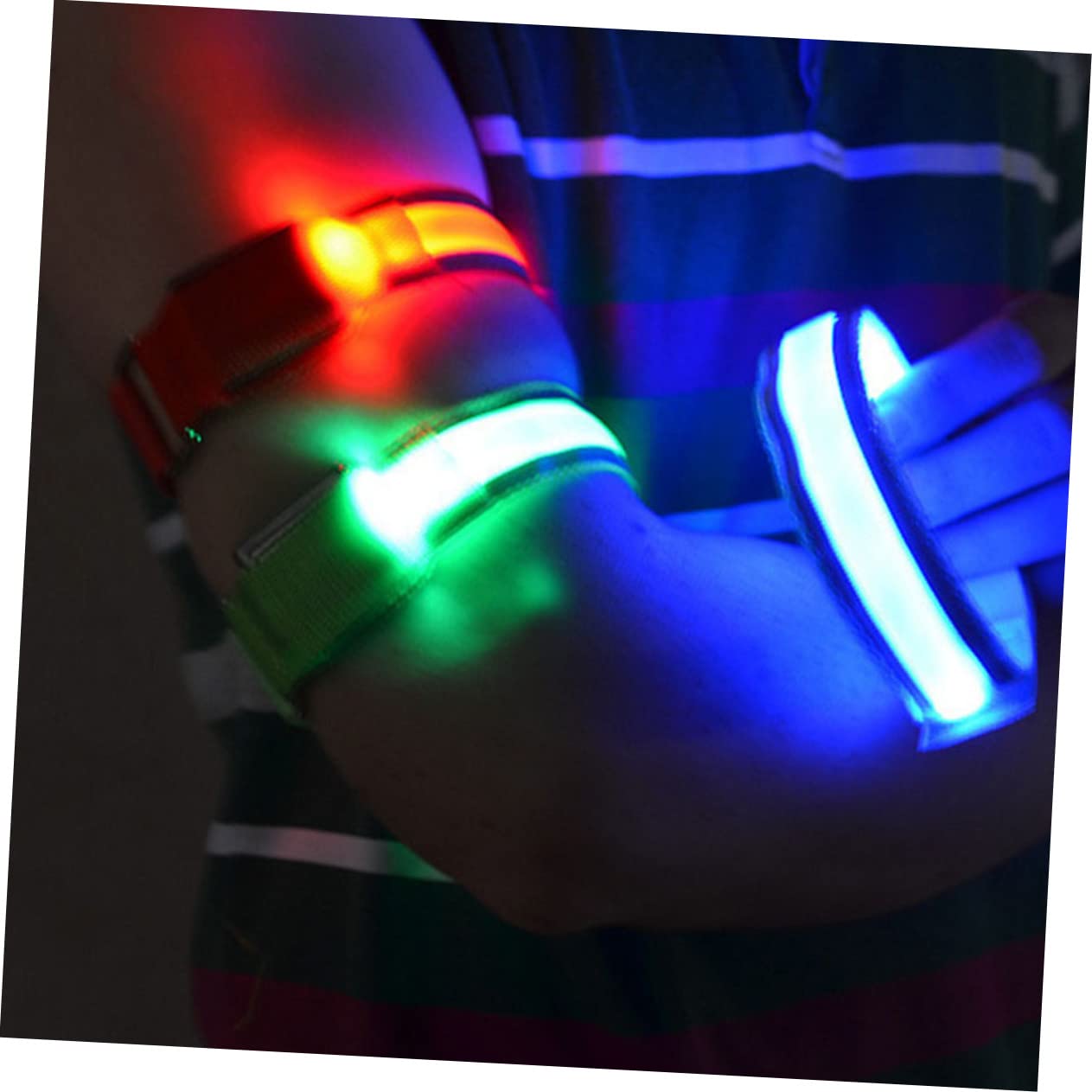 POPETPOP Luminoso con Luz LED Reflectante para Correr Ciclismo Seguridad para Caminar Reflectores De Seguridad Pulsera para Deportes Al Aire Que Brilla En La Oscuridad