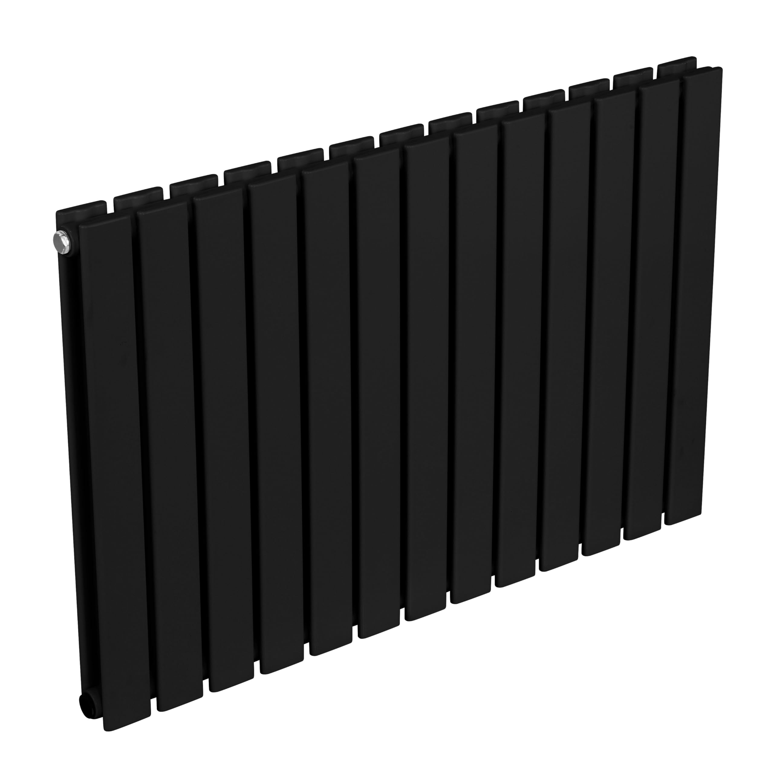Baridi Horizontal Double Flat Panel Radiator 600 x 910mm, 13 Fins, Efficient Heat Output, Central Heating, Black– DH346
