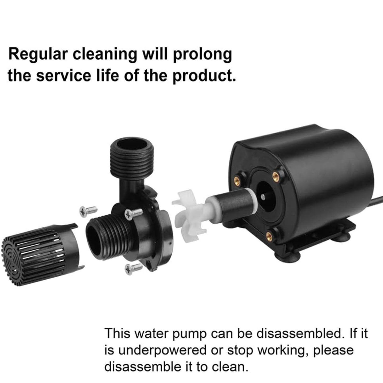 Mini Pompe à Eau Submersible 15W 800L/H,Pompe D'aquarium Ultra Silencieuse,Pompe de Bassin Submersible,Pour Aquarium,Étang,Fontaines de Jardin,Système Hydroponique