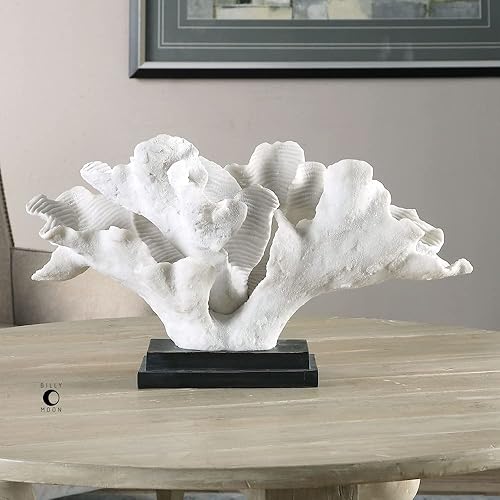 Miniatura 2 de Uttermost Escultura de coral de hoja blanca de 20" de ancho