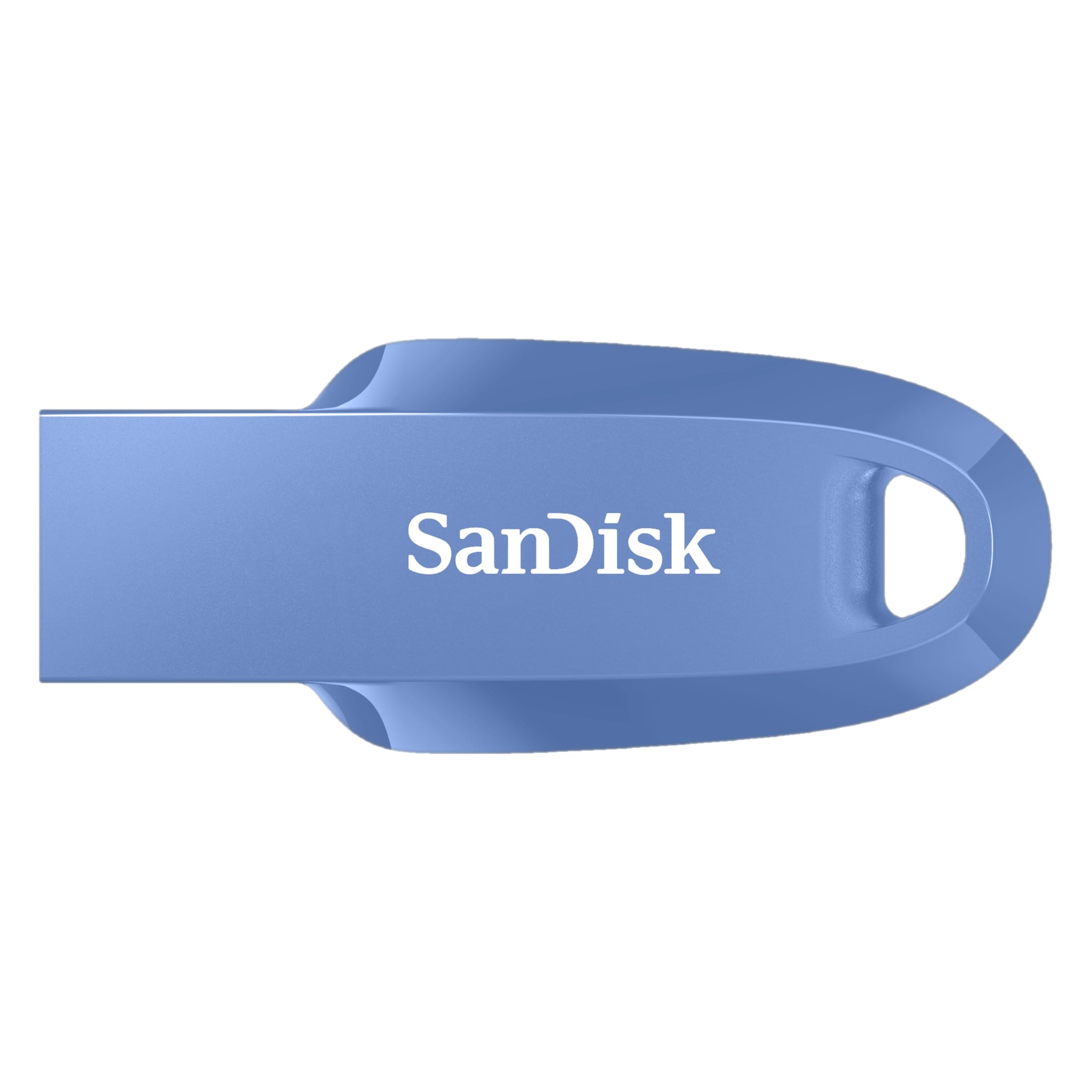 SanDisk Unidad Flash USB 3.2 Ultra Curve de 256 GB, Memoria USB de hasta 100 MB/s de Velocidad de Lectura, Software de recuperación de Datos RescuePRO, Bucle para Llavero, Azul