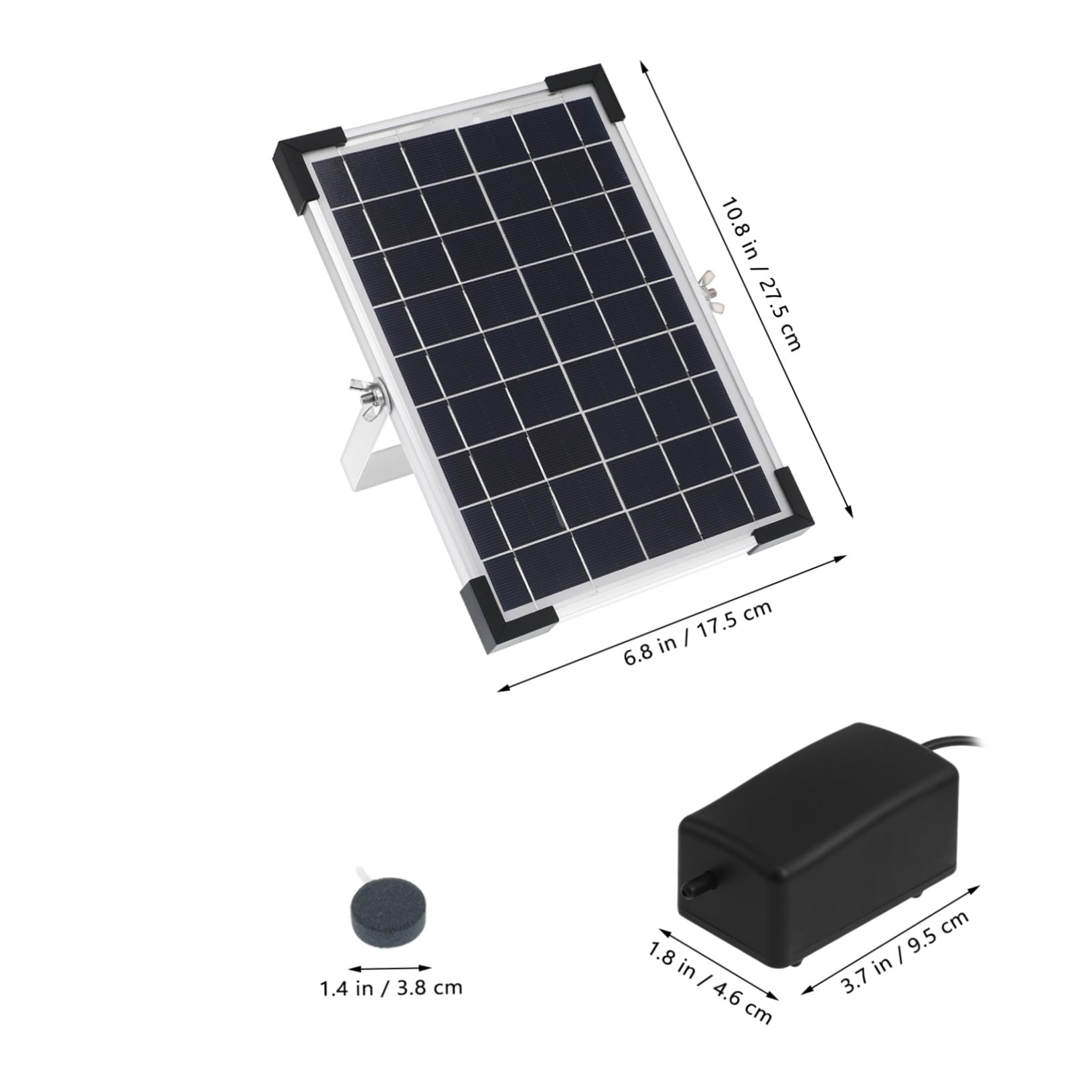 ifundom Bomba Solar De Oxígeno para Estanques De Peces Bomba De Aire para Aireador De Oxígeno para Peceras para De Agua