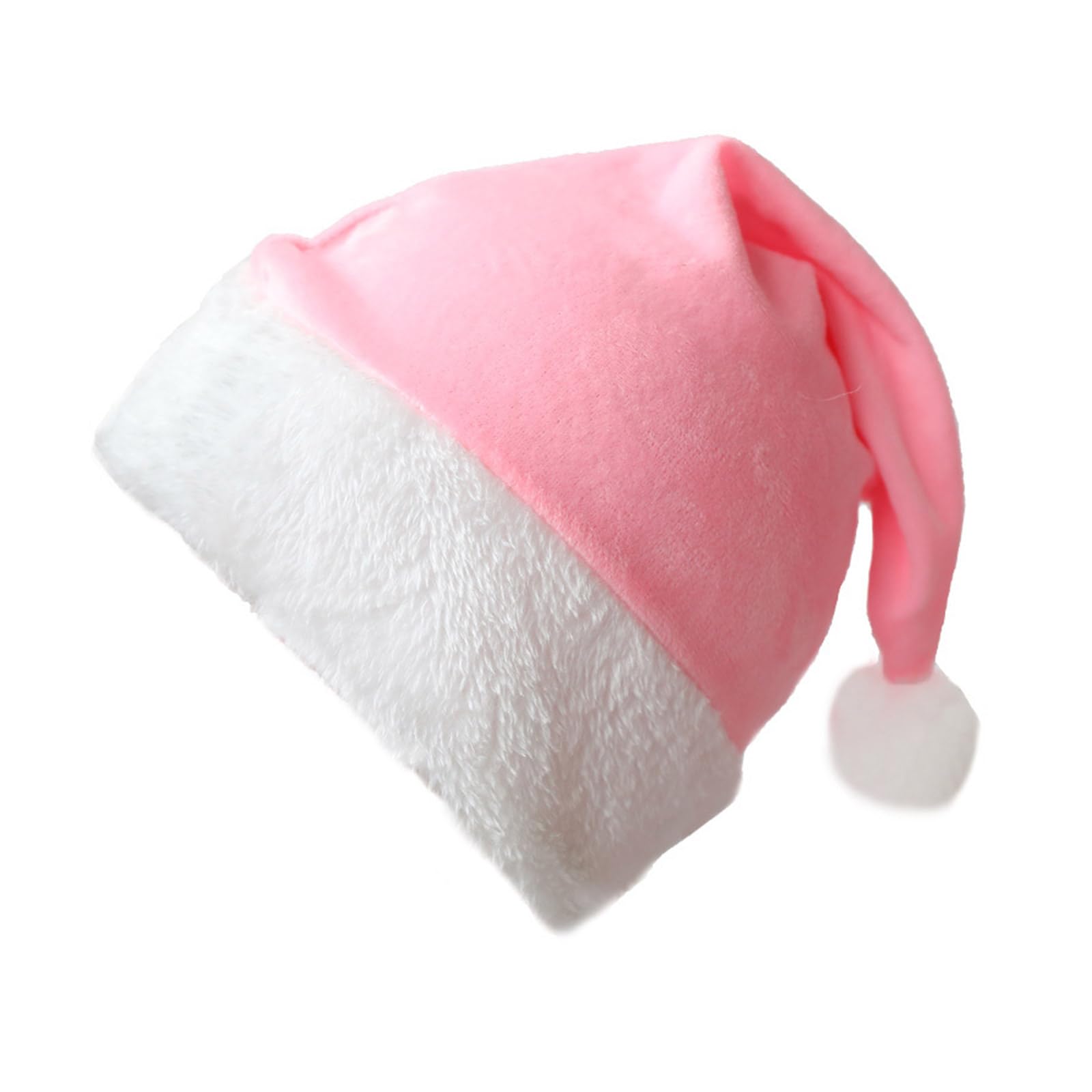 Yhplxyuus Christmas Santa Hat Soft Plush Santa Cap Festival Noel Hat New Year Family Home Decoration Unisex Adult Halloween Costume Adjustable Festive Atmosphere Accessory