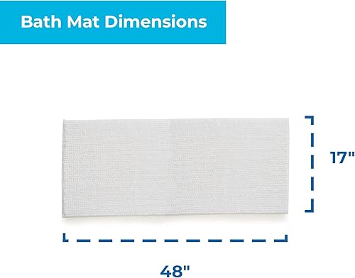 Miniatura 2 de Linenspa Alfombra de baño de felpilla, antideslizante, absorbente de agua, de secado rápido, lavable a máquina, alfombra de baño para baño,