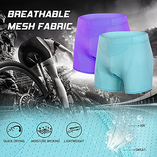 Tomshin Roupa íntima de ciclismo feminina 3D acolchoada malha respirável MTB bike ciclismo shorts sh