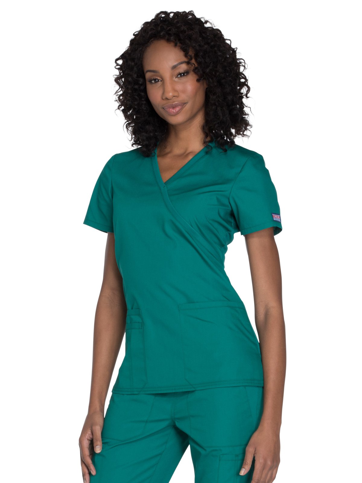 Cherokeewomens Workwear Core Stretch Mock Wrap Scrubs Shirt Medical Scrubs (pack of 1)