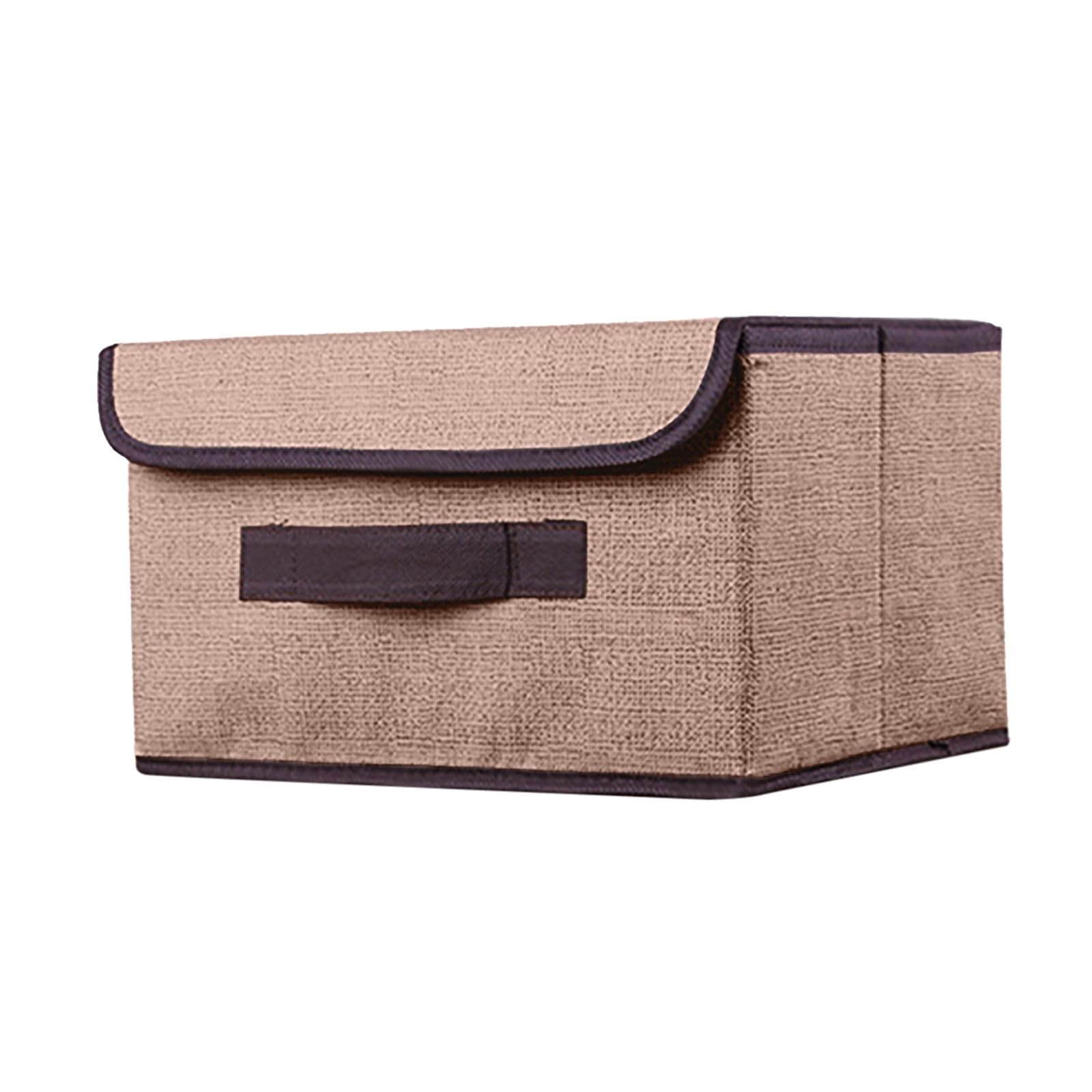 EAUSO Storage Box Foldable Clothing Sundries Portable Storage Box With Lid Foldable Storage Box New Sundries Storage Box,for Closet Organization Bins, Clothes Baskets, Playroom Toy Storage