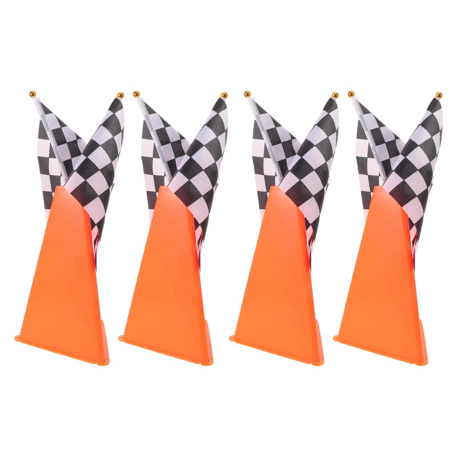 4 Juegos Cono Material Resistente de Tráfico para Carreras con Bandera para Entrenamiento Ágil de Fútbol y Portátil para Uso Exteriores