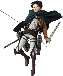 WANSHI Levi Attack On Titan Anime Action Figure, Attack On Titan Statue Toys, Cosplay Anime Statues Toys Collectible Ornaments Cartoon Doll Toys for Kids Adults Gift