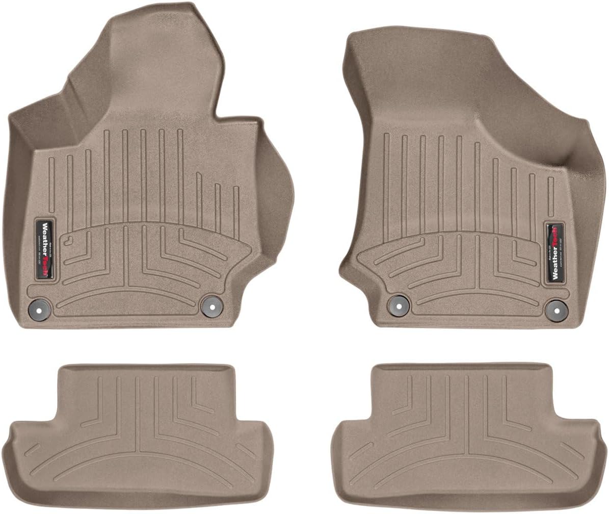 WeatherTech Custom Fit FloorLiners for Audi TTS, TT, 1st & 2nd Row (45499-1-2), Tan