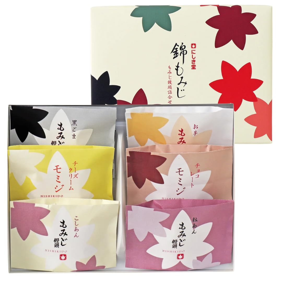 Amazon.co.jp: 広島銘菓 もみじ饅頭 詰合せ 錦もみじ 6個入（こしあん