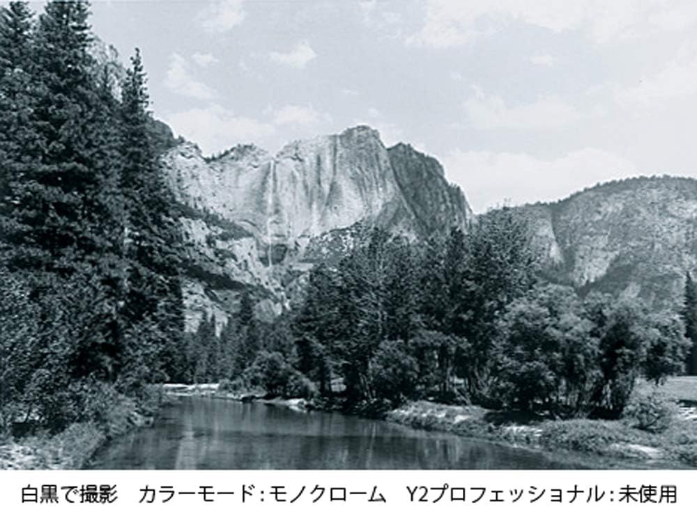 Black and white landscape photo without filter