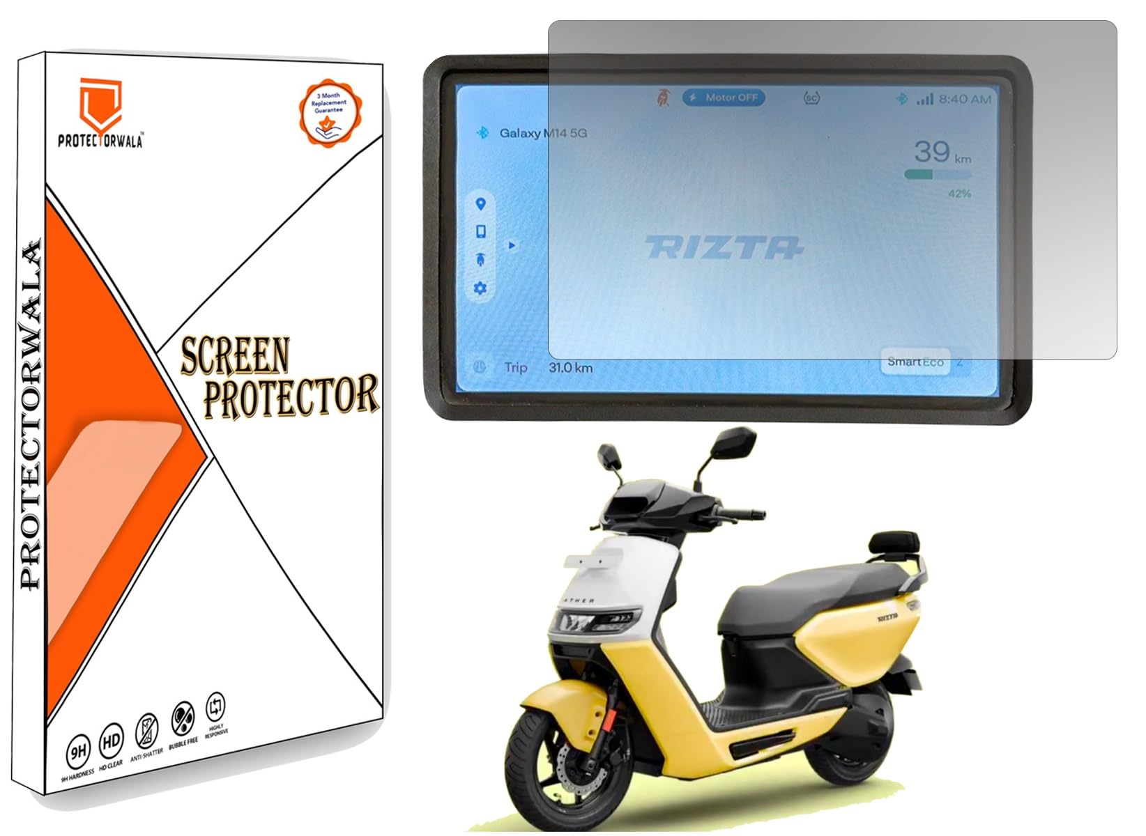 Compatible For ATHER RIZTA S & Z EV 7 INCH Digital Display Speedometer Screen Guard Protector Accessories-image-38