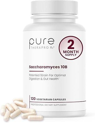 Pure TheraPro Rx Saccharomyces 10B Saccharomyces Boulardii 10 mil millones de CFU por porción cepa patentada CNCM I-3799 cápsulas probióticas Pure TheraPro Rx Saccharomyces 10B Saccharomyces Boulardii 10 mil millones de CFU por porción cepa patentada CNCM I-3799 cápsulas probióticas