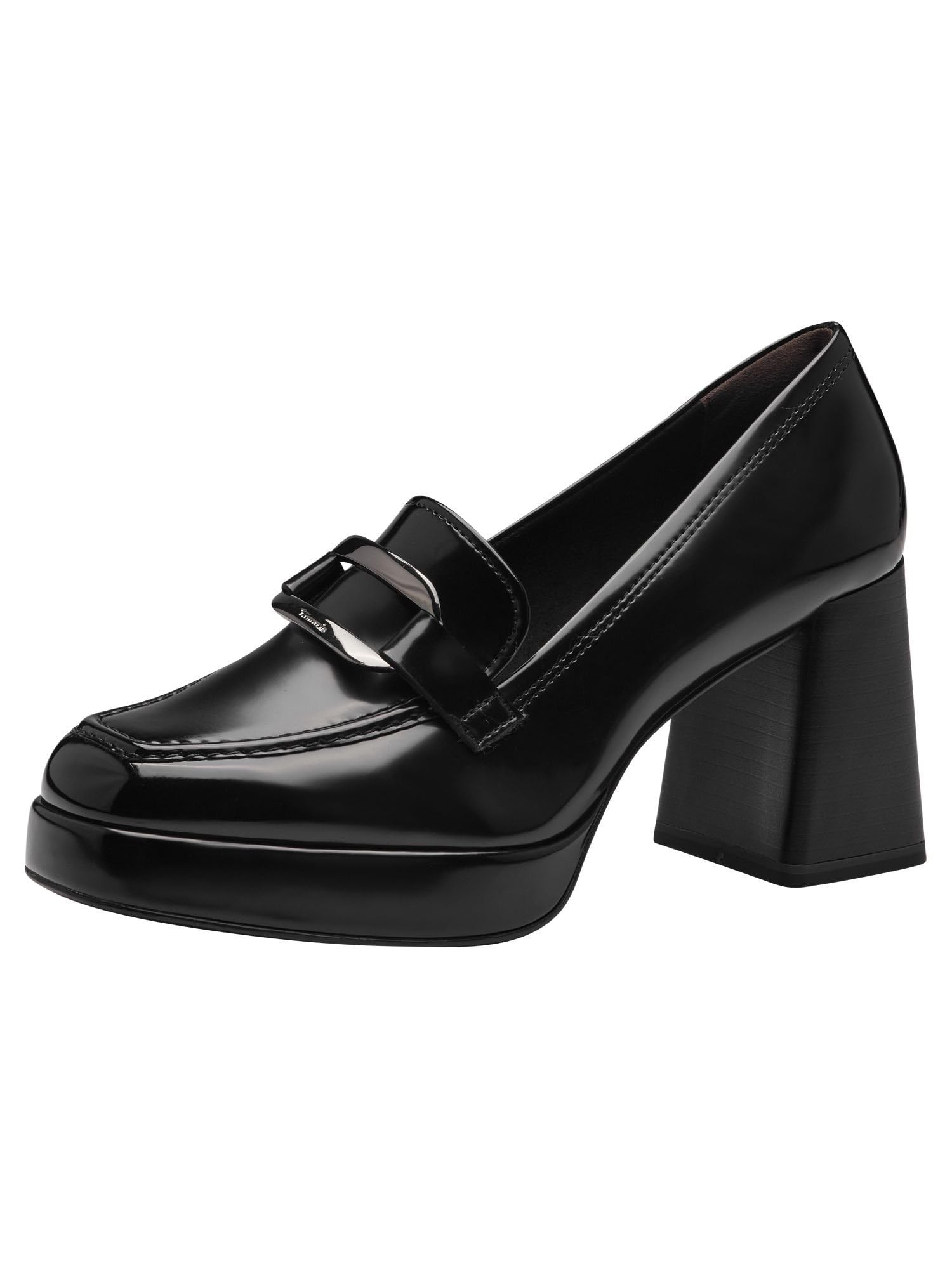 Tamaris Women' 1-24443-43 Loafer, Black Brush, 4 UK
