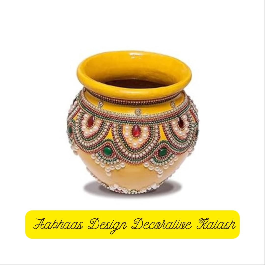Aabhaas Design Decorative Traditional Pooja Kalash for Home & Temple 1